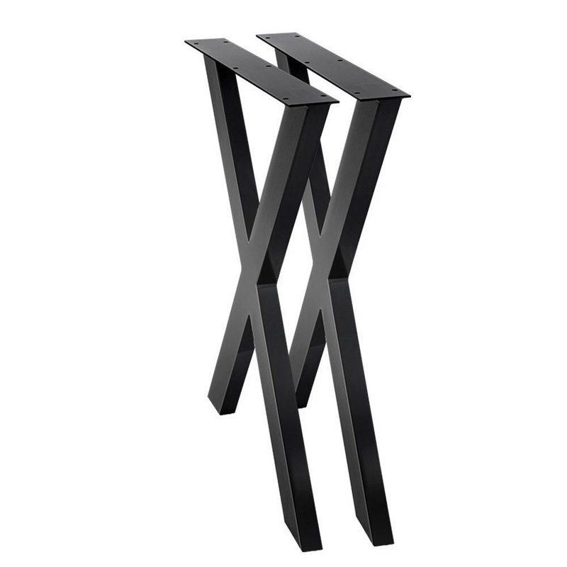 Artiss Metal Table Legs DIY X-shaped 71X60CM Set of 2 TAB-LEG-X-7160-BKX2