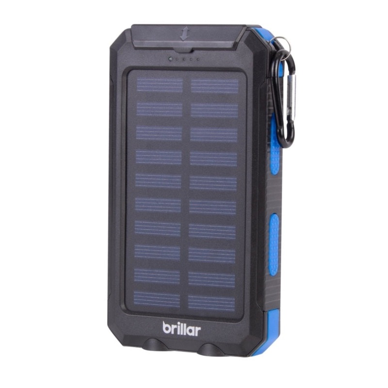 Brillar Ultra Power 3 In 1 4000mAh Solar Powerbank, Torch & Compass V915-BR0092