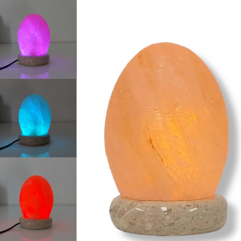 USB Colour Changing Egg Shape Himalayan Pink Salt Lamp Color Change LED Light V238-SUPDZ-43047433798