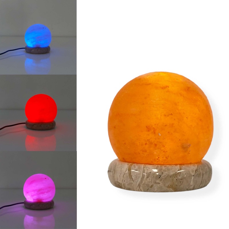 USB Colour Changing Salt Himalayan Lamp – Ball Sphere Shape Pink Rock LED Light V238-SUPDZ-43047389958