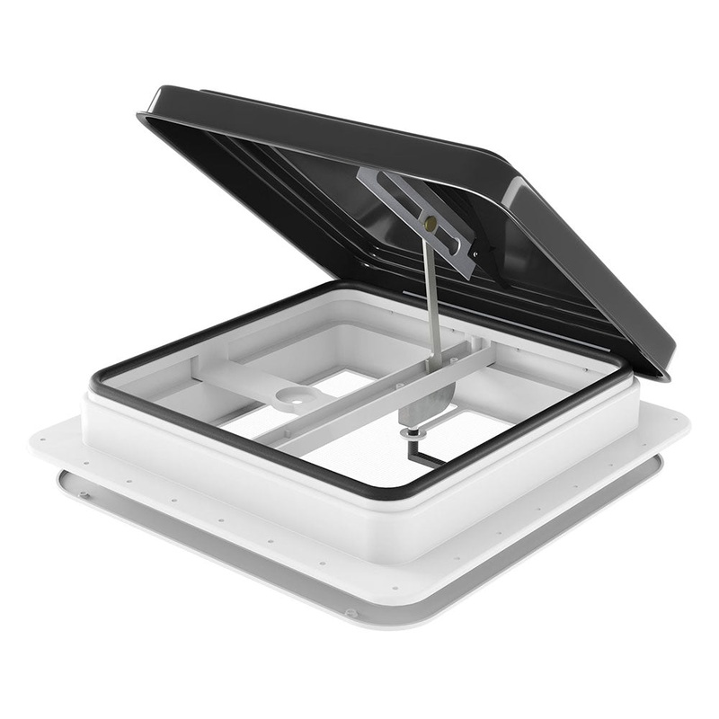 Weisshorn Caravan Roof Vent Hatch RV Skylight Motorhome Camper 350x350mm Black CARAVAN-VENT-B-42X42X12-MESH-BK
