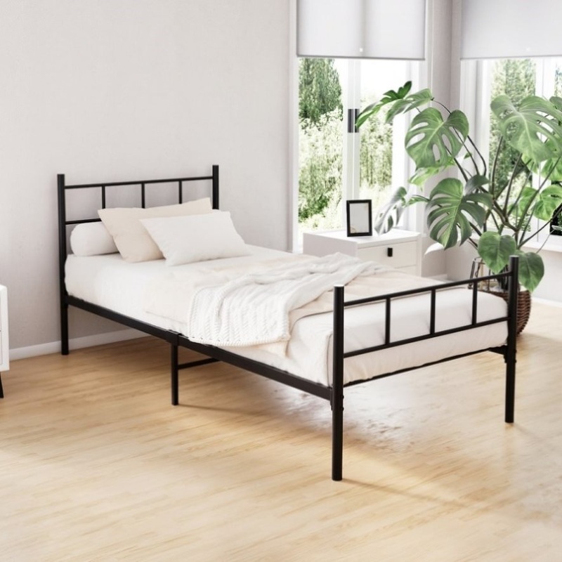 Artiss Bed Frame Single Metal Bed Frame SOL MBED-C-SOL-S-BK
