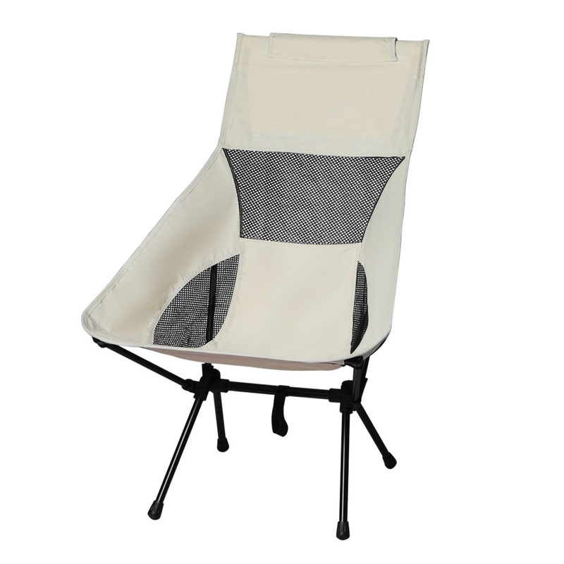 Levede Camping Chair Folding Outdoor Large Beige OD1037-L-BG