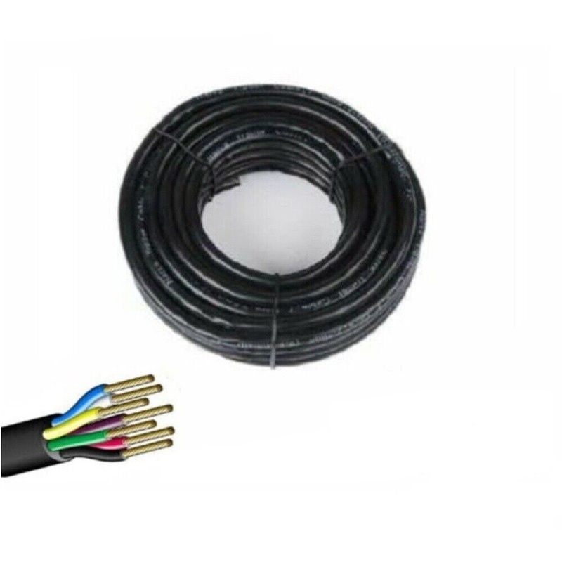 7 Core Wire Cable 100M Trailer Cable Automotive Boat Caravan Truck Coil V90 PVC V465-97308-100M