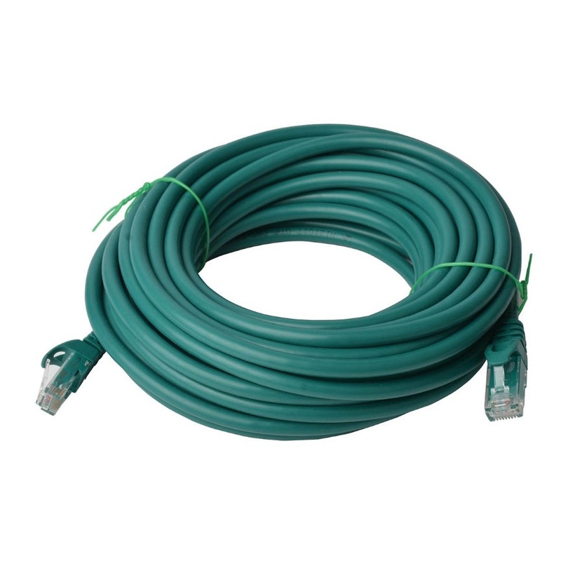 8WARE Cat6a UTP Ethernet Cable 30m SnaglessGreen V177-L-CB8W-PL6A-30GRN