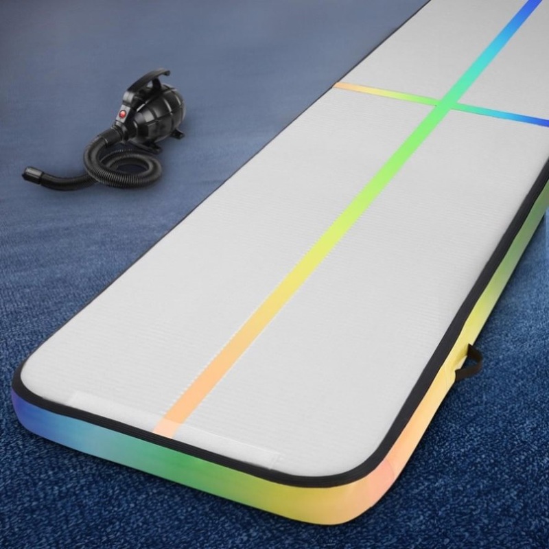 Everfit 5M Air Track Gymnastics Tumbling Exercise Mat W/ Pump Inflatable Colour ATM-5-1-01M-MC-AP