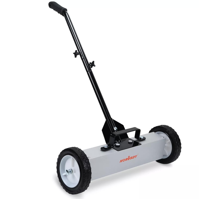 18Inch Magnetic Pick Up Sweeper With Wheels 45LBS Lawn Sweeper Roofing Tools V465-85011