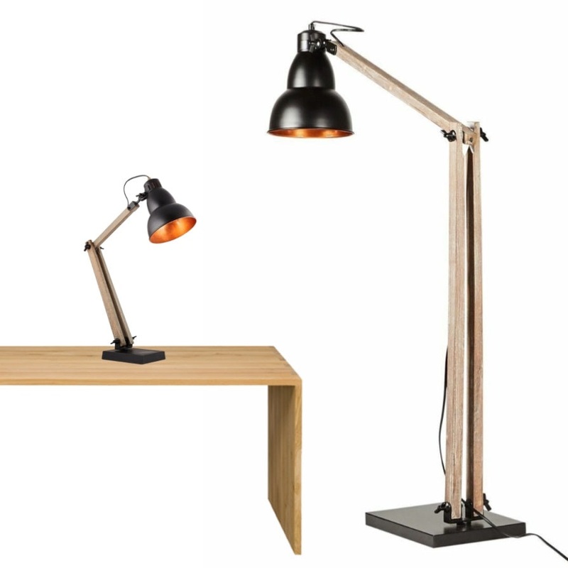 2x Lamps – Faroe Scandi Floor + Table Desk Light Modern Natural Wooden Retro V563-7503275090