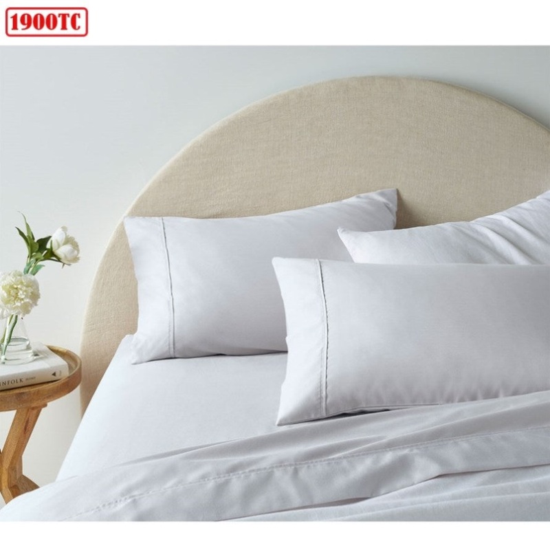 Accessorize 1900TC Cotton Rich Sheet Set White King V442-HIN-SHEETS-1900TCCOTTONRICH-WHITE-KI
