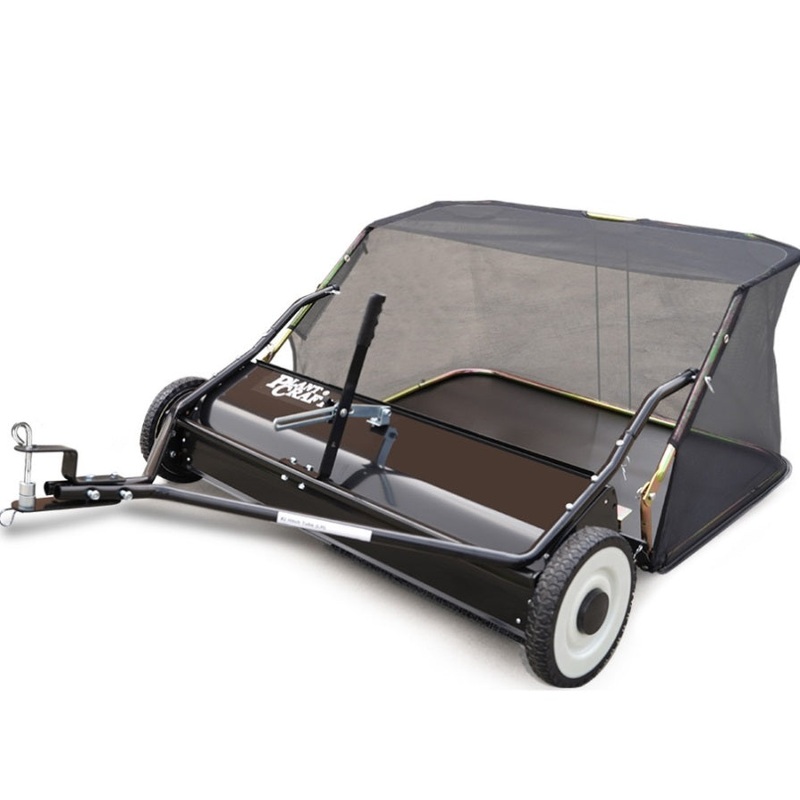 PlantCraft Lawn Sweeper 38 Wide, Tow Behind Leaf and Grass Clipping Collector, Universal Hitch for V219-GDTSWPPCT38A