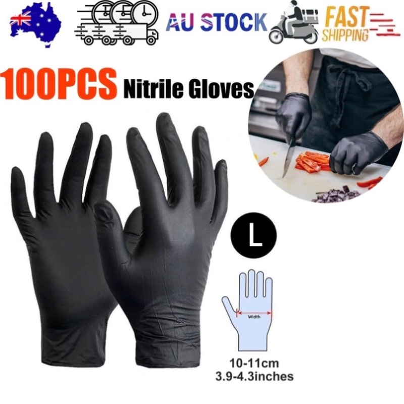6g Flexible Disposable Nitrile Gloves For Mechanic Work Food Prepa 100pcs L V201-W13213930