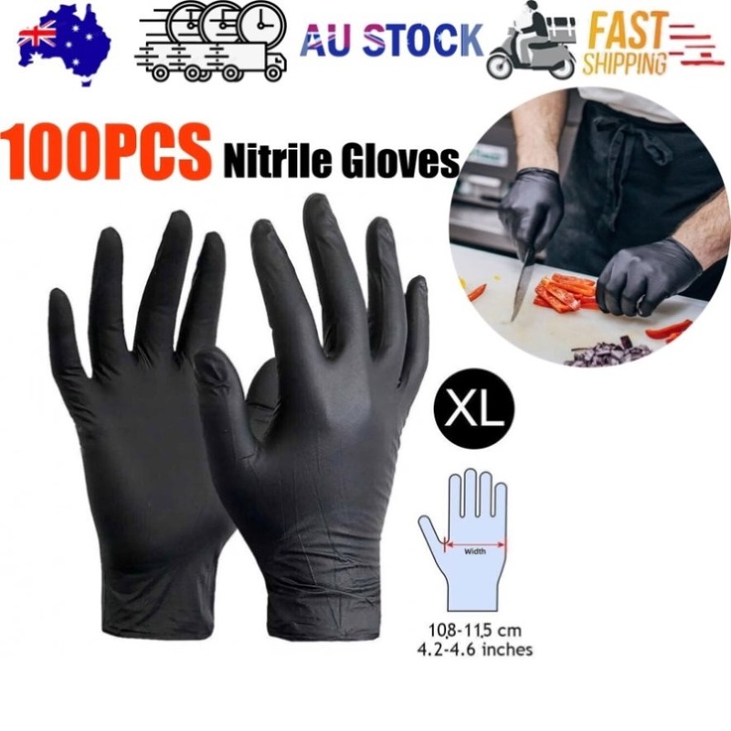 6g Flexible Disposable Nitrile Gloves For Mechanic Work Food Prepa 100pcs XL V201-W13213936