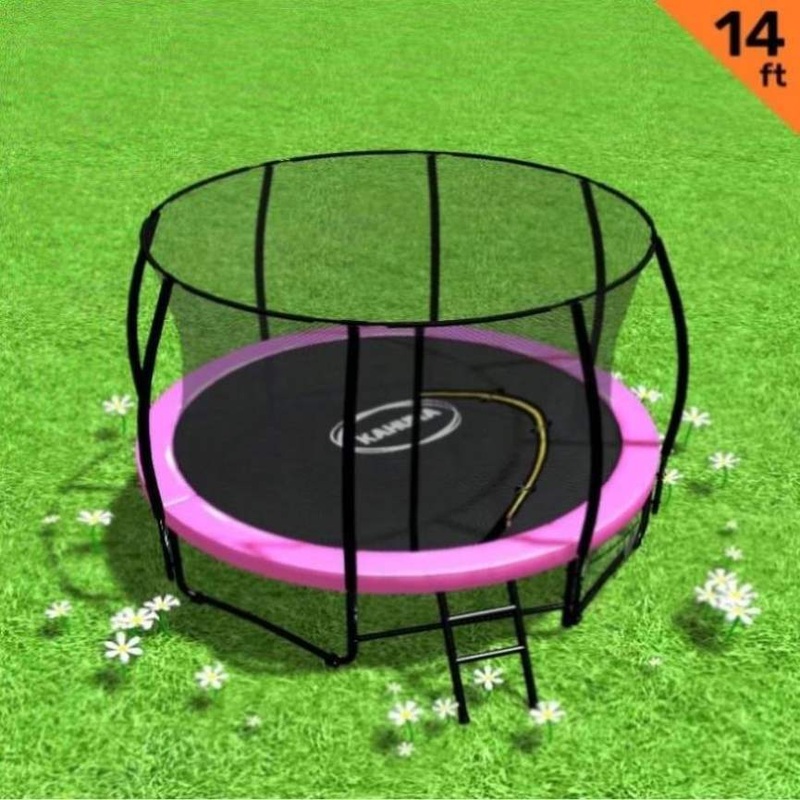 Kahuna Trampoline 14 ft Round Outdoor – Pink TRA-KAH-14-PK