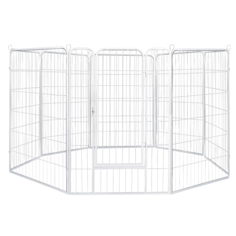 PaWz 8 Panel 40” Pet Dog Playpen Puppy White 2.5kg Venison DO1005-40-WH