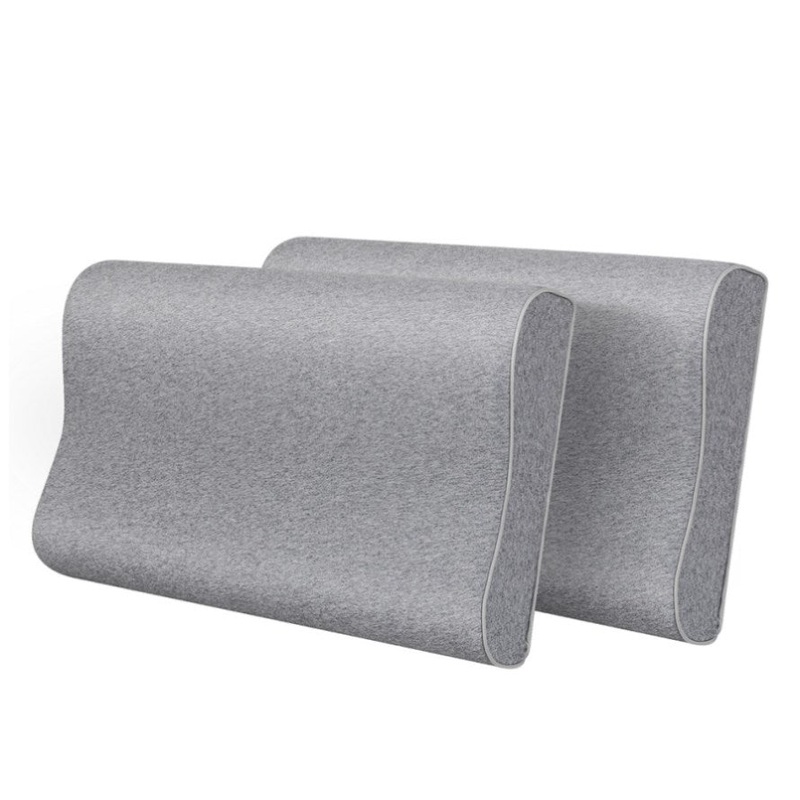 Dreamz Memory Foam Pillow Pillowcase Supprt Grey Rebound PILO1009-GY