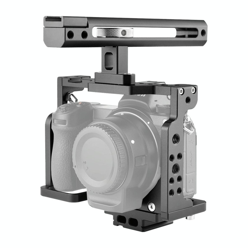 Video Camera Cage Stabilizer With Handle For Nikon Z6 / Z7 – Black PRL-B8001ACD