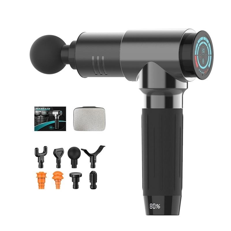 30-Speed Fascia Muscle Vibration Massager – Fitness Massage Gun Bright Gray PRL-C4008313850DBT