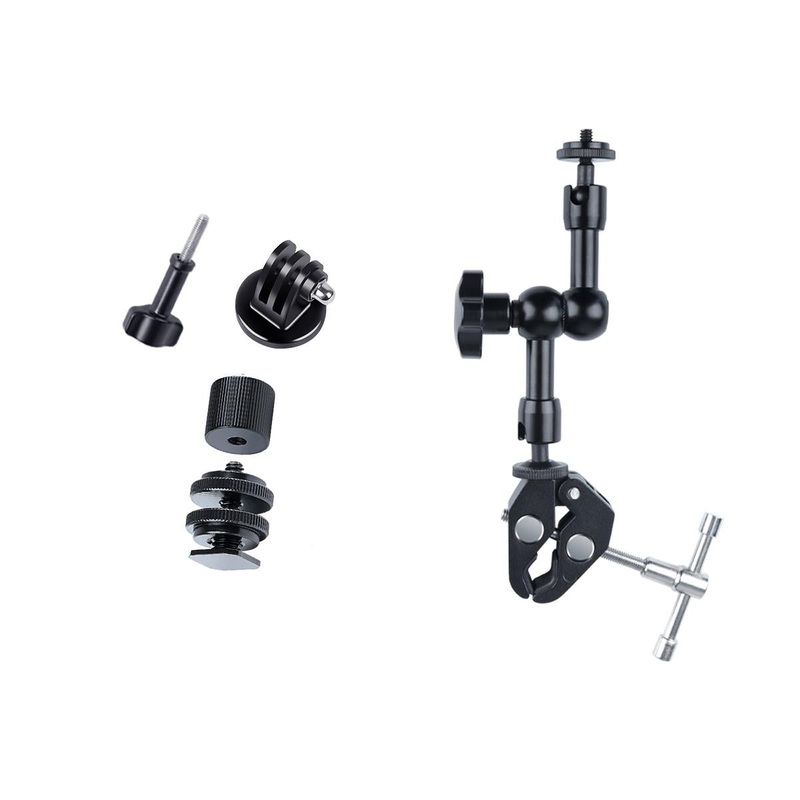 7 Articulating Magic Arm With Adjustable Friction & Large Claws Clips – Black PRL-B9741ACD