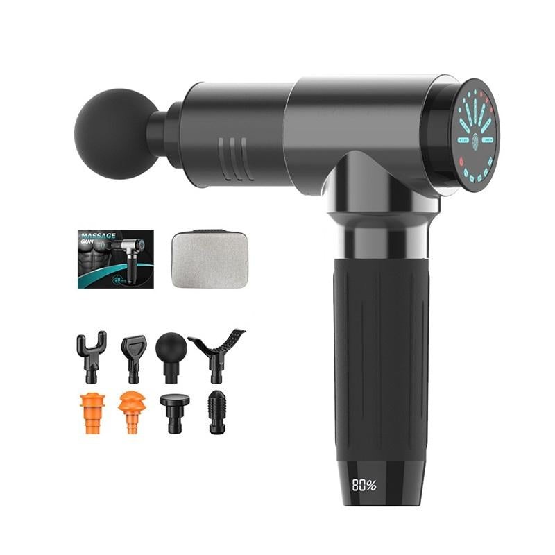 7-Speed Fascia Muscle Vibration Massager – Fitness Massage Gun Bright Gray PRL-C8008313850DBT