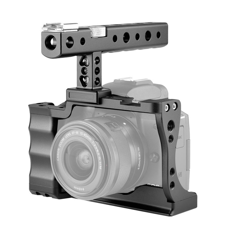 Video Camera Cage Stabilizer With Handle For Canon Eos M50 – Black PRL-B8990ACD