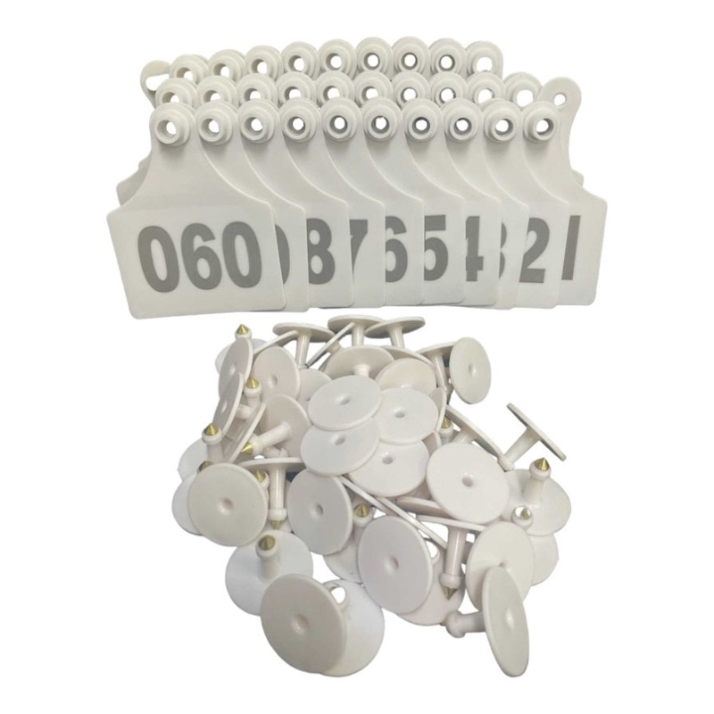 1-100 Cattle Number Ear Tags 7x10cm Set – XL White Cow Sheep Livestock Labels V238-SUPDZ-40208928866384