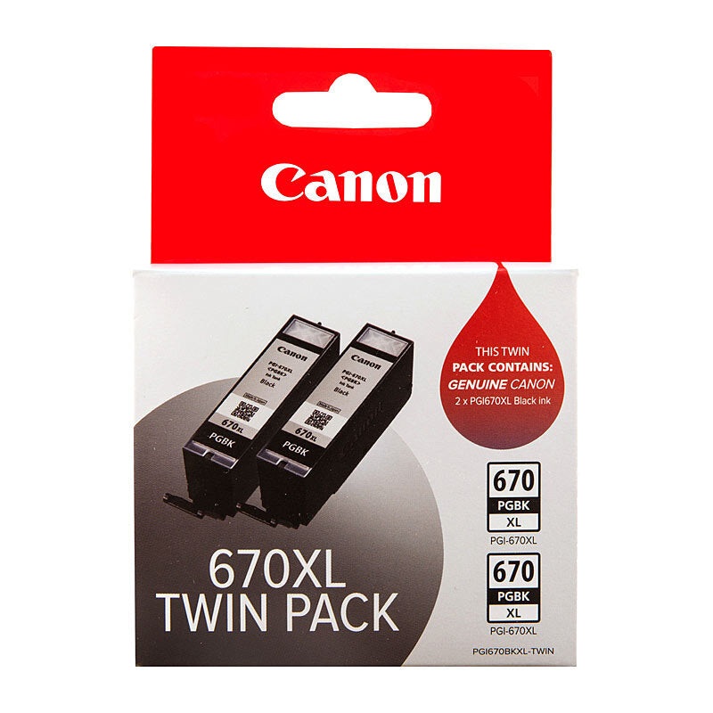 Canon PGI670XL Blk Ink Twin Pk DS-CI670XLT