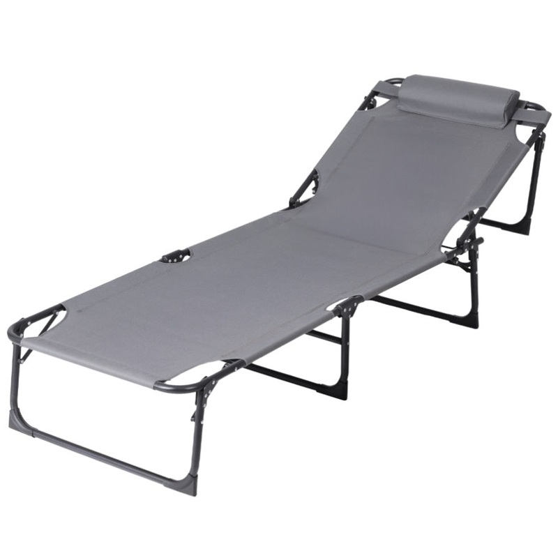 Gardeon Sun Lounger Folding Lounge Beach Chair Patio Outdoor Furniture FF-LOUNGE-STFA-GE