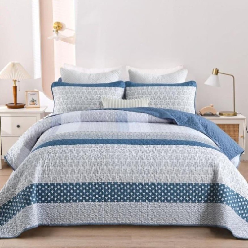 Dazzling Quilted bedspread and pillowcovers set: Add Sparkle to Your Space – Queen size V745-MAC080481Q13U