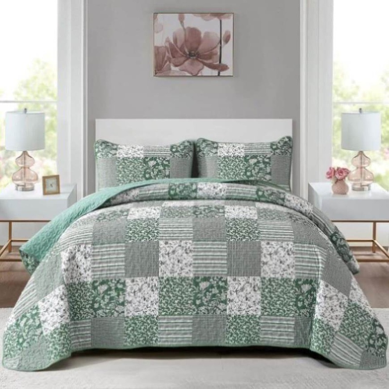 Delightful Quilted bedspread and pillowcovers set: Indulge in Comfort – Queen size V745-MAC080315Q13U