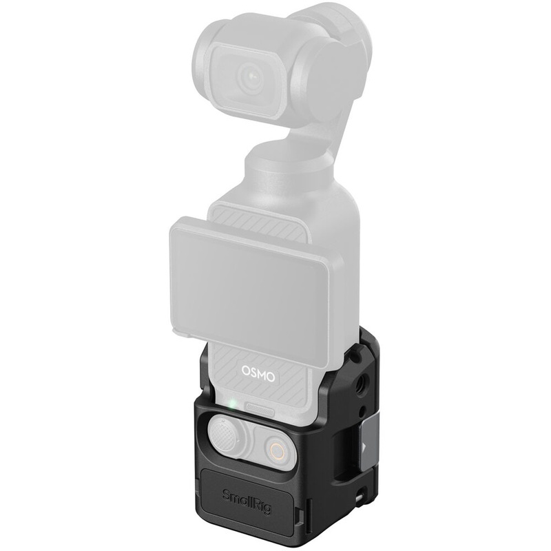 SmallRig Aluminum Cage Kit for DJI Osmo Pocket 3 Action Camera with Magnetic QR Quick Release Mount, Multiple 1/4-20 Threaded Screws, 2-Prong Folding Mount and Wrist Strap