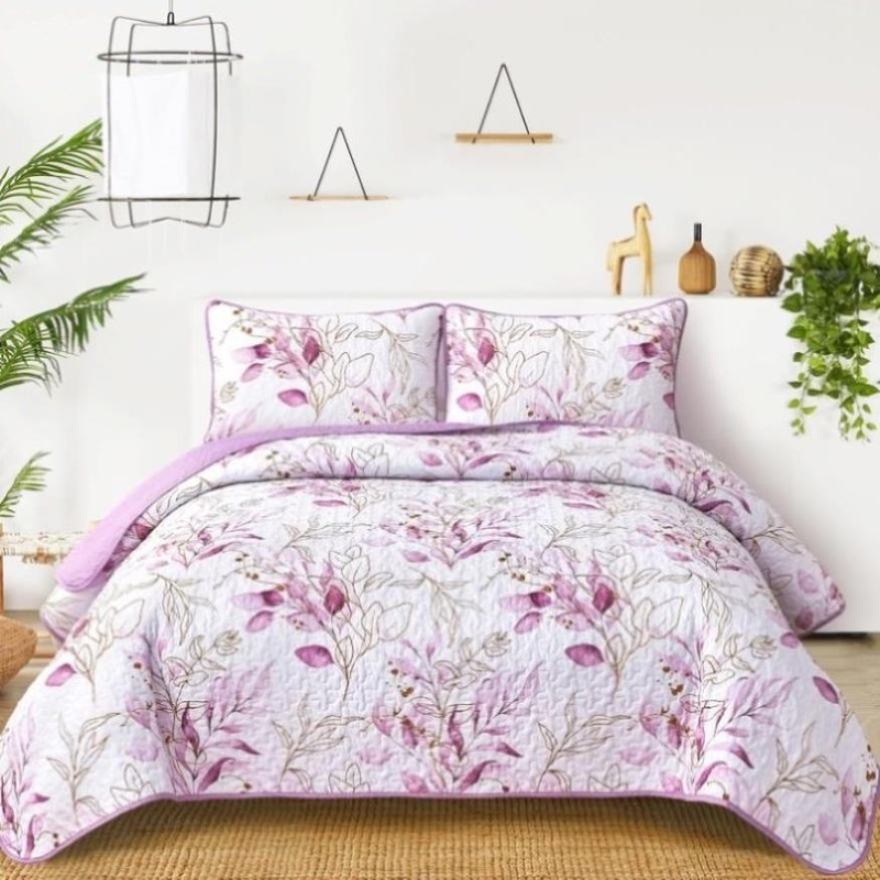 Unique Quilted bedspread and pillowcovers set: Stand Out in Style – Queen size V745-MAC080460Q13U
