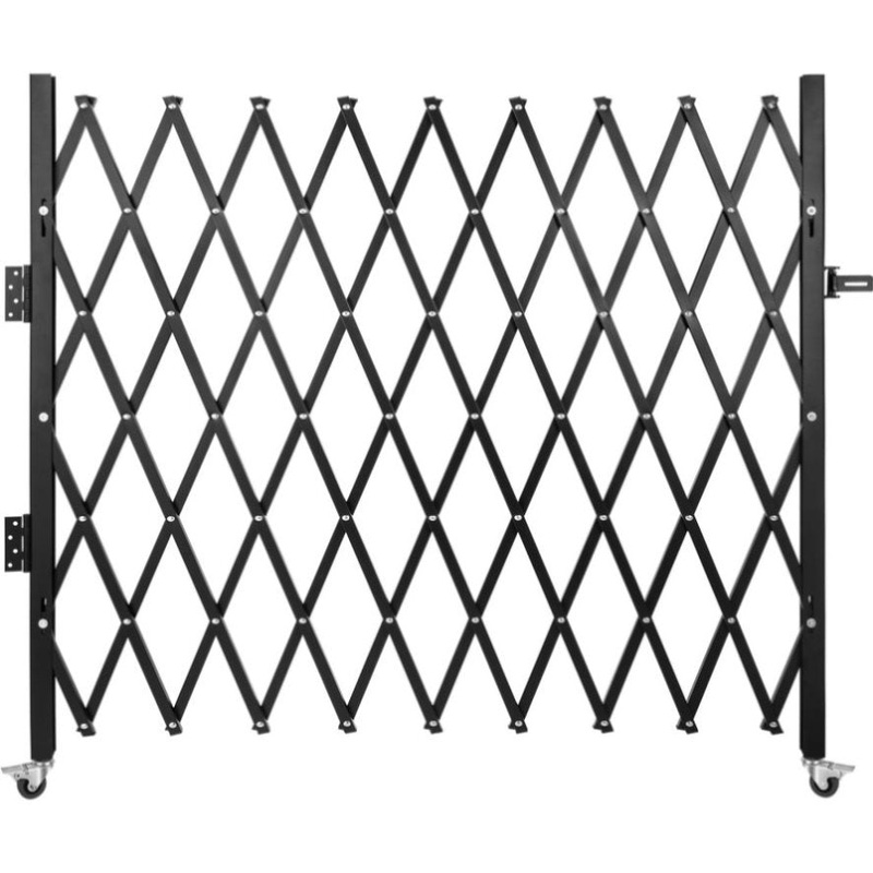VEVOR Single Folding Security Gate, 85 H x 95 W Folding Door Gate, Steel Accordion Security Gate, V952-SSFDMDM2X2.28M001V0
