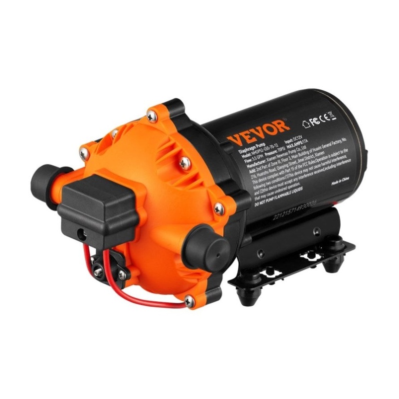 VEVOR Water Diaphragm Pump, 20.8 LPM Flow, 4.8 bar Rated Pressure , 12.7 mm V952-MG12V570PSI12969RV0