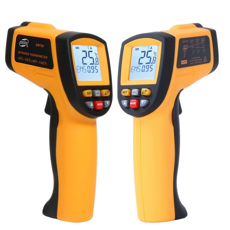 Benetech GM700 Non Contact Thermometer Laser Temperature Gun Infrared Thermometer -50 to 750 Celcius
