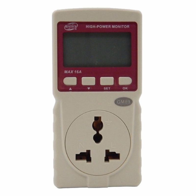 Benetech GM89 Digital LCD Micro Power Meter Analyzer Monitor 16A High-power Watt Tester