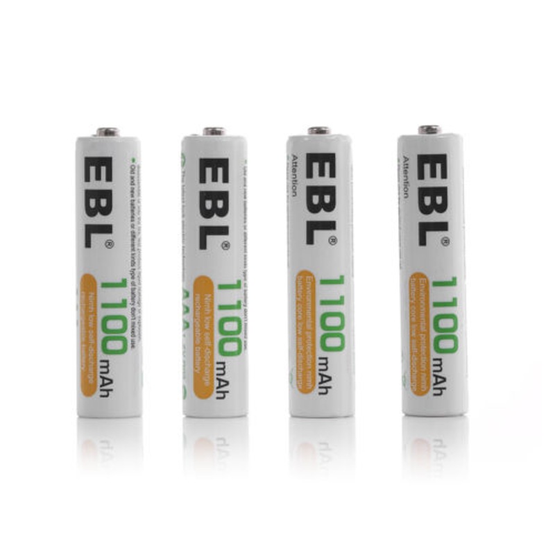 EBL LN-8122 1.2V AAA 1100mAh High Power Rechargeable Battery with Included Carrying Case for Portable and Emergency Electronics (Pack of 4)