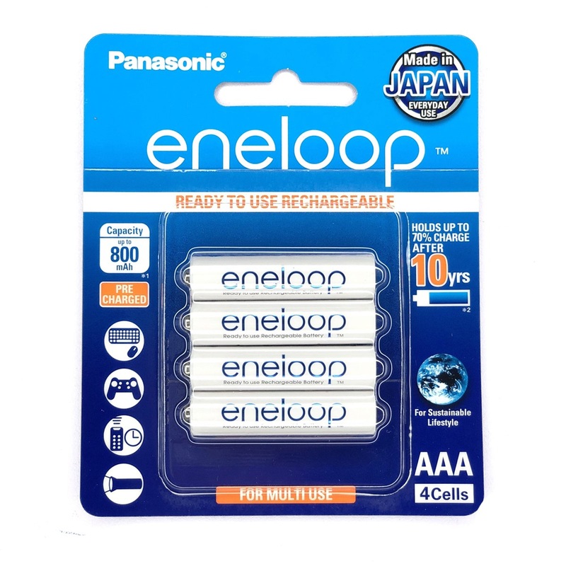 Eneloop AAA Rechargeable Batteries x4 (White)