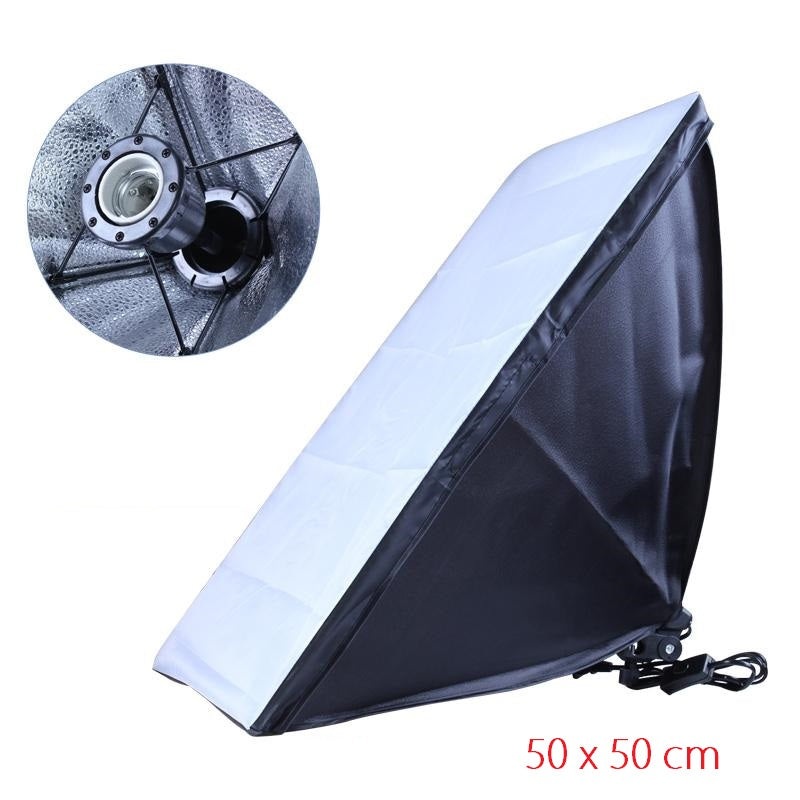 Pxel SB-1B-50X50 Single E27 Base Socket Light Lamp Bulb Holder Adapter for Photo Video Studio Softbox 50x50cm