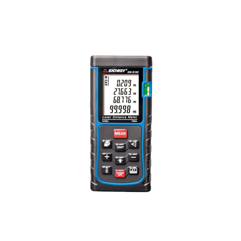 SNDWAY SW-E100 Laser Distance Meter 100M Rangefinder Measure Device Ruler Tool