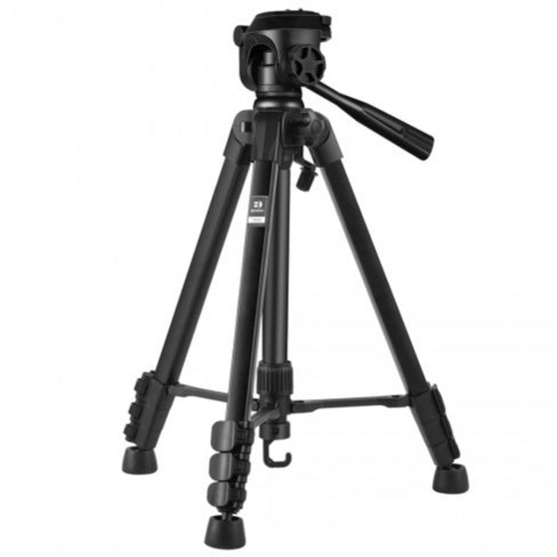 Benro Aluminum Alloy Tripod with 3-Way Pan Tilt Head Lightweight up to 4kg Load Capacity for Photo Video DSLR Mirrorless Cameras |  T-891