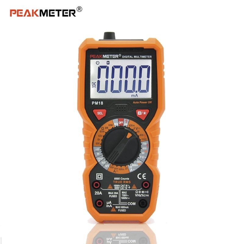 [CLEARANCE] PeakMeter PM18C Digital Multimeter Measuring Voltage Current Resistance Capacitance Frequency Temperature NCV Live Line Tester
