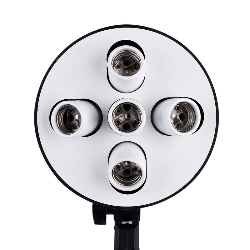 [CLEARANCE] Pxel SB-5B-50X70 5 in 1 E27 Base Socket Light Lamp Bulb Holder Adapter for Photo Video Studio Softbox 50 x 70 cm
