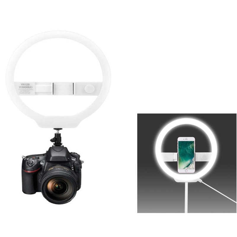 [CLEARANCE] Yongnuo YN128 Ring Light 12 Inch Bi Color 3200k – 5500k Dimmable for Smartphone and Camera Vlogging Livestream Streaming Youtube Online Content