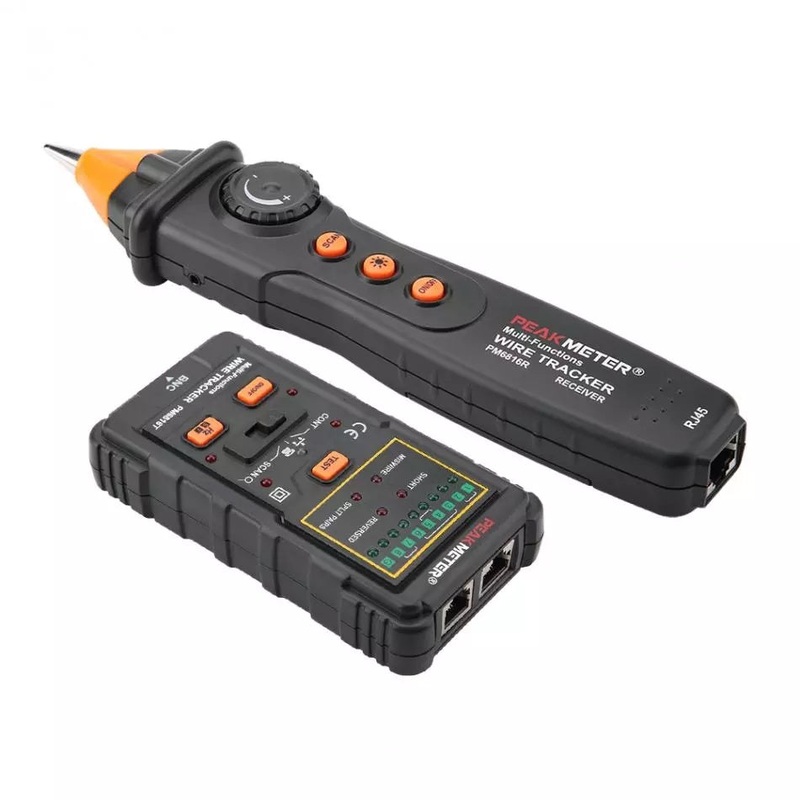 PeakMeter PM6816 Cable Wire Tracker Telephone Line DC Level Network Tester Meter For Tele communications Networking Tools
