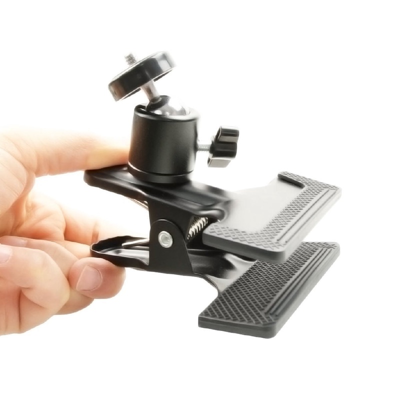 Pxel AA-CT1 Tripod Camera Clip Clamp Flash Holder Mount with 360 Swivel Photography Ball-Head 1/4 Threaded Screw for Camera Tripod, SLR, DSLR, Video Cameras, Studio Backdrop Camera