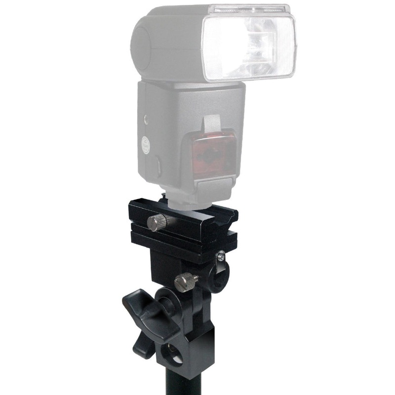 Pxel AA-LS3 B Type Flash Bracket Umbrella Holder Swivel Light Stand Adapter Cold Shoe Speedlight