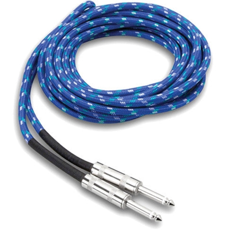 [CLEARANCE] Hosa 18 Technology 3GT-18C1 Series Cloth Guitar Cable (Blue)