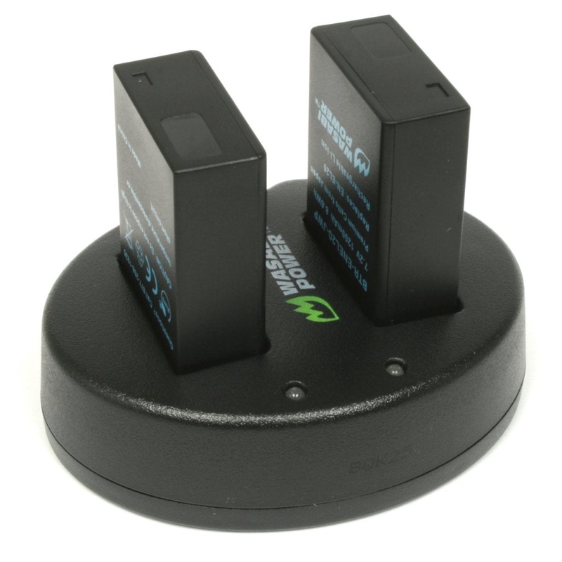 [CLEARANCE] Wasabi Power Battery EN-EL20 (2-Pack) EL20 and Dual USB Charger for Nikon EN-EL20, EN-EL20a and Blackmagic Pocket Cinema Camera