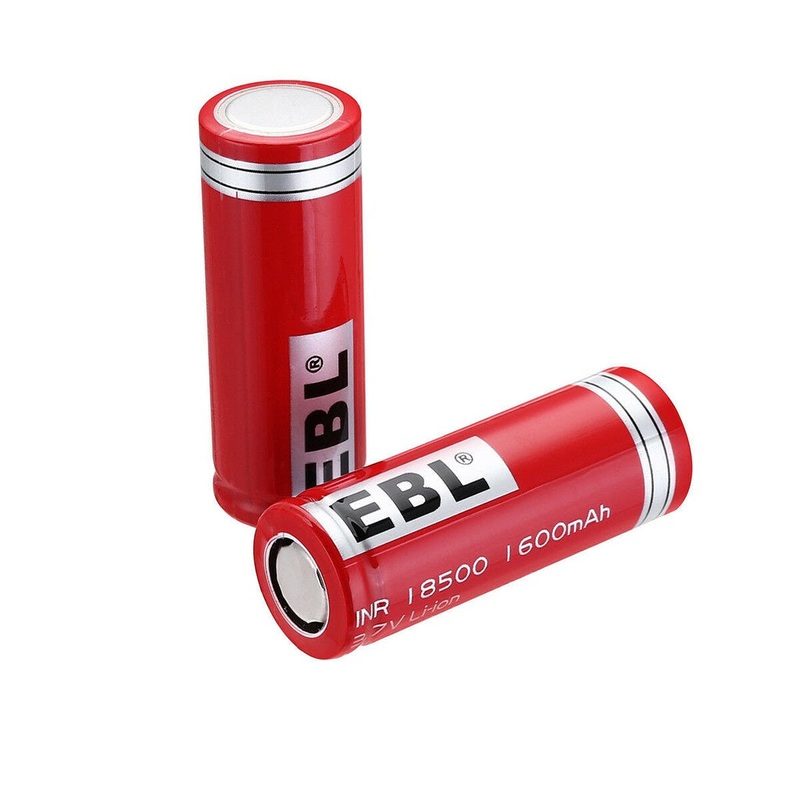 EBL LN-8205 3.7V 18500 1600mAh Li-Ion Lithium Ion Rechargeable Battery for Portable and Emergency Electronics (Pack of 2)