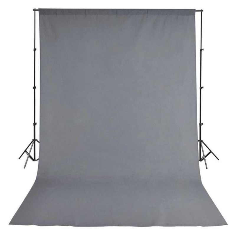 Pxel AA-ML1827GRY 180×270 cm Seamless Gray Background Cloth Backdrop 6×9 Feet Muslin